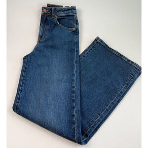 Victoria's Secret Denim by PINK High Rise Zip Fly Straight Jeans Blue Size 0 NWT
